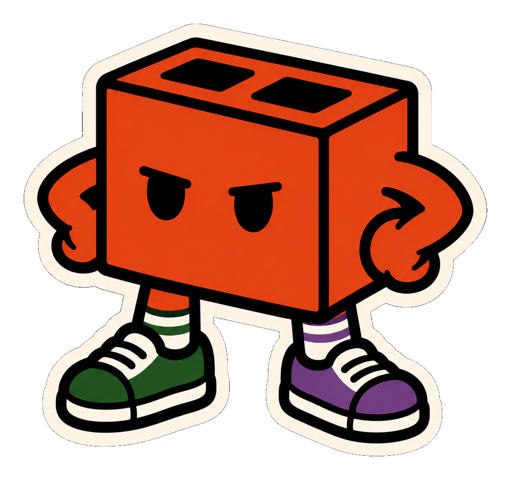 BRICK 001 mascot artwork