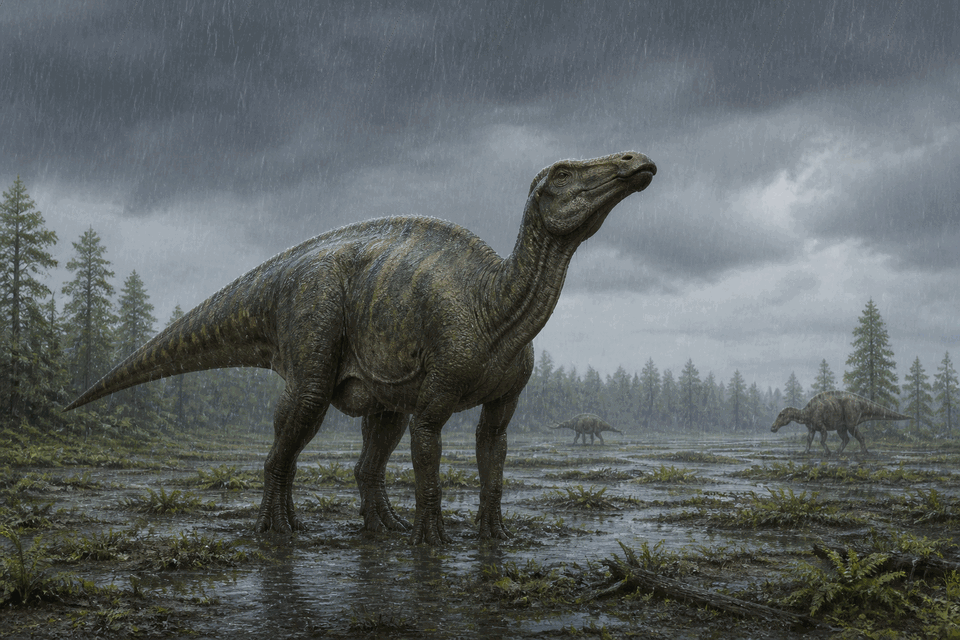 Did dinosaurs enjoy the rain too?