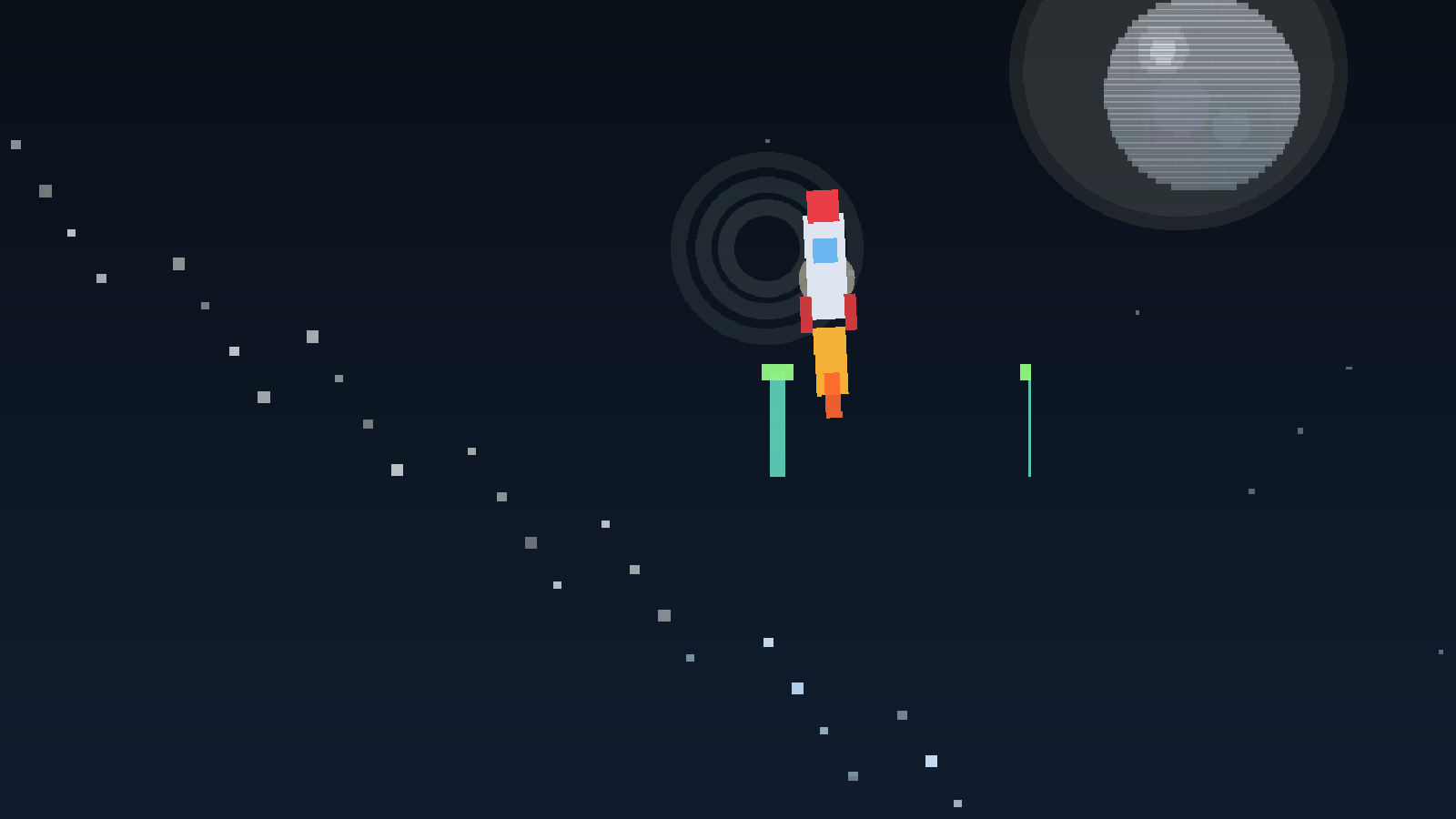 Rocket launch from the current visible playtest route.